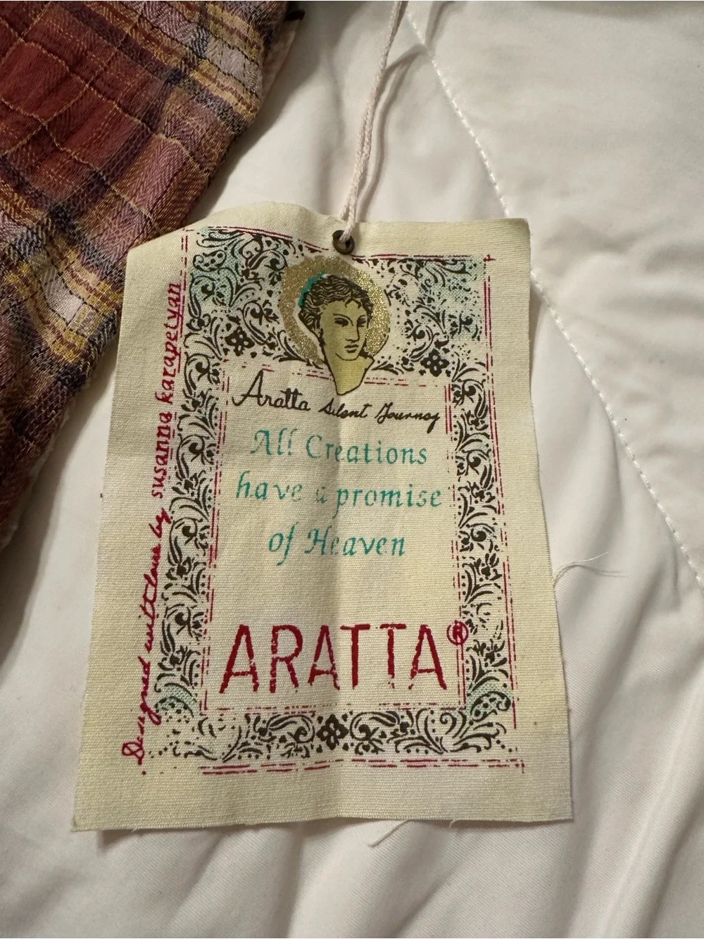 Aratta Mixed Media Button Up Plaid Shirt - NWT - Size M (estimated) - Picture 7 of 10